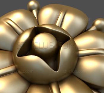 3D model Water lily with stamens (STL)